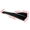 ZTT Gloss Black Rear Lip Side Splitter Corner Apron Spat