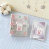KUAIDHFK Sticker Notebook, A8, Transparent, Mini 3-Hole Binder, Clear Seal