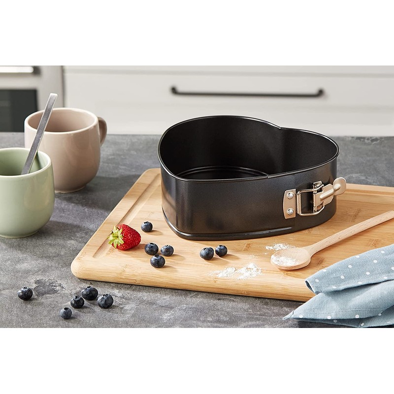 Ibili 826022 - Molde desmontable antiadherente Corazón Moka 22 cm