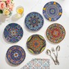 Romatlink 8.5 Inch Ceramic Dinner Plates Set of 6, Bohemian
