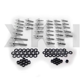XKH- Aluminum Fairing Bolt Kit Body Compatible with 1999-2007 Suzuki Hayabusa GSXR 1300 Silver [B07M65HTLY]