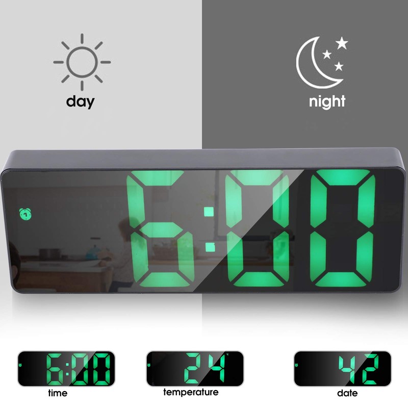 Mrisata Led Clock with Adapter for Guitar Pedalboard Electronic Clock