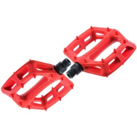 Dmr V6 Plastic Flat MTB Pedals - Red, CrMo Axle/Lightweight Mountain Biking Bike Trail Off Road Pin Dirt Jump Enduro Bicycle Cycling Cycle Downhill Sticky Grip Riding Ride Platform Part 9/16