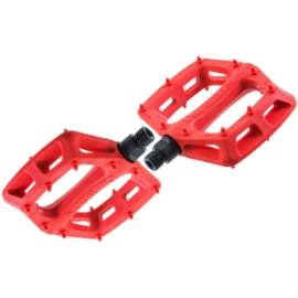 Dmr V6 Plastic Flat MTB Pedals - Red, CrMo Axle/Lightweight Mountain Biking Bike Trail Off Road Pin Dirt Jump Enduro Bicycle Cycling Cycle Downhill Sticky Grip Riding Ride Platform Part 9/16