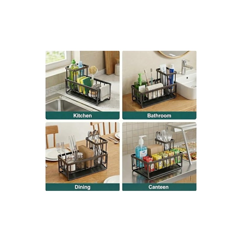 Sink Organiser, Sink Organiser, Dish Drainer Dishes, Kitchen Sponge Holder,
