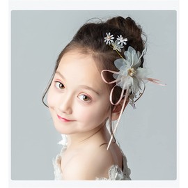 OWIEOW Gold Leaf and Pearl Hair Accessories, Hair Ornaments, Boxed, Recitals, Weddings, Children, Adults, Artisan Handmade Headdress (3-White)