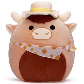 PLAYNICS Original 13-Inch Large Highland Scottish Cow Stuffed Animal Toy Plush Pillow,Cute Soft Kawaii Hugging Cuddle Huggable Plushie,Gift for Kids