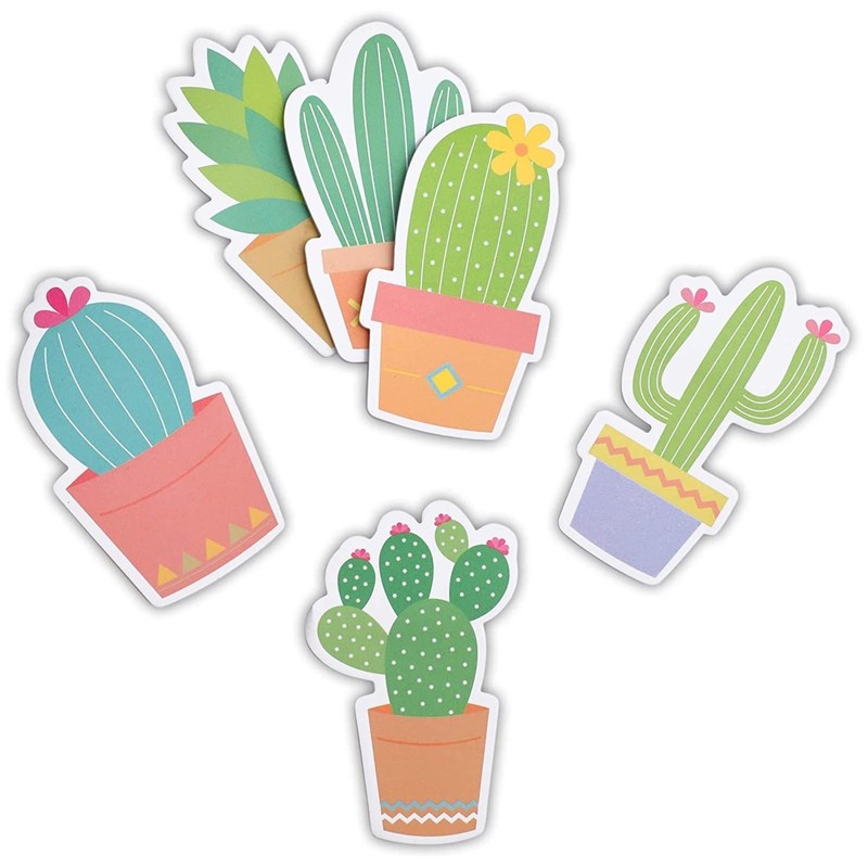 Paper Junkie Cactus Sticky Notes for Teacher Supplies, Cute Office