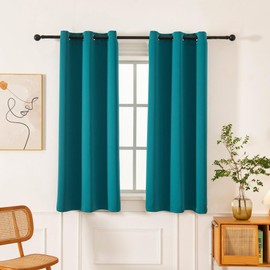 Pickluc Grommet Blackout Curtains 54 Inches Long 2 Panels, Light Blocking Window Drapes for Bedroom, Thermal Insulated, Noise Reduction, Teal, 42" Wide x 54" Length
