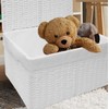 Arpan White Paper Rope Storage Basket Box With Lid &
