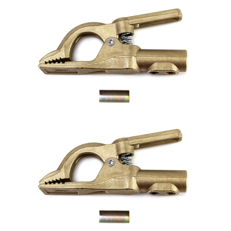 QWORK Welding Ground Clamp, 2 Pack 500A Heavy Duty Tig