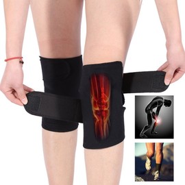 Knee Pads Brace Support Compression Sleeves,1 Pair Tourmaline Self-heating Magnetic Knee Protective Belt Arthritis Brace Wraps Support