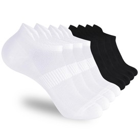 Corlap 8 Pairs Ankle Athletic Running Socks White Soft Thin Low Cut Short Tab Socks for Men and Women
