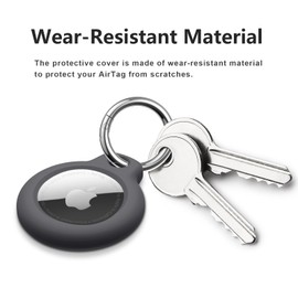 Vancle Air Tag Holder 4 Pack, Airtag Keychain Holder, Anti-Scratch, Twist Lock Design, Airtag Case with Metal Key Chain Ring - AirTag Accessory for Kids, Keys, Pets, Luggage, & More