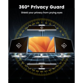 F FORITO 24 Inch 16:9 360°Privacy Screen Protector for Computer Monitor, Removable Eye Protection Anti Blue Light Anti Glare Computer Screen Privacy Shield for All 24" Widescreen Monitors