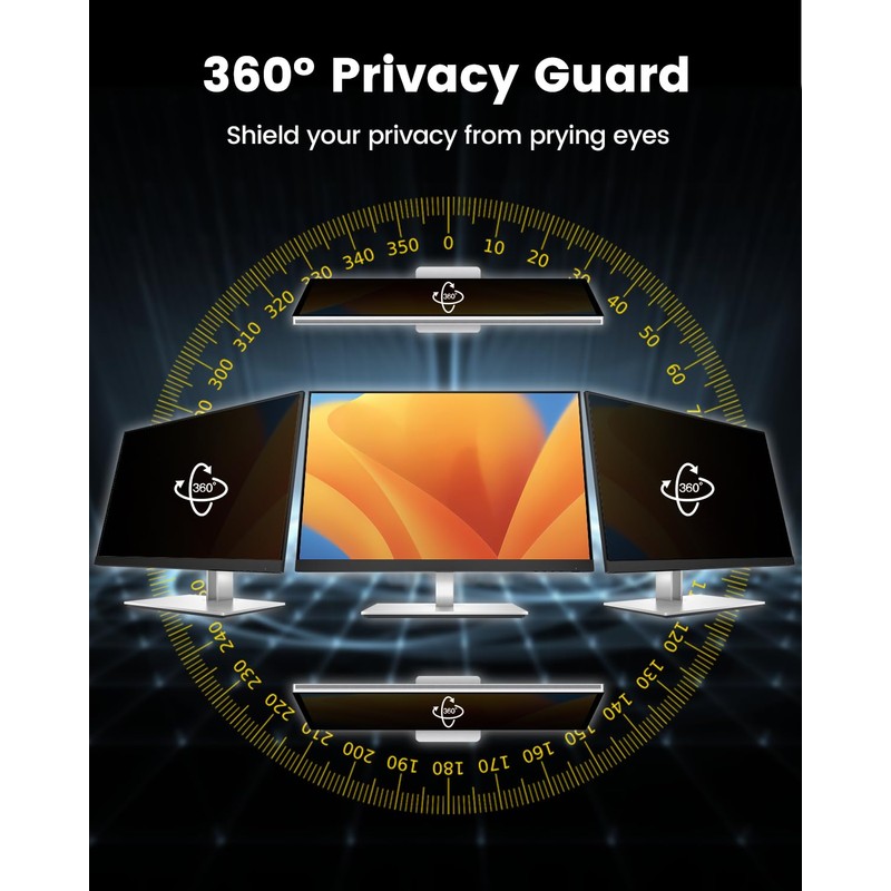 F FORITO 24 Inch 16:9 360°Privacy Screen Protector for Computer