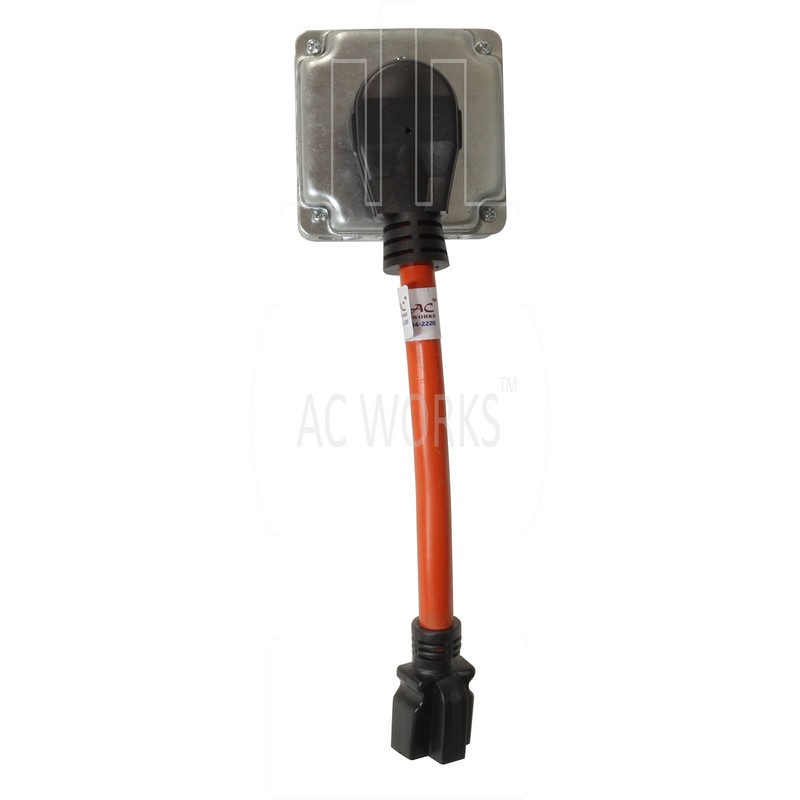 AC WORKS 30 Amp 4-Prong Dryer Wall Outlet Adapter (To
