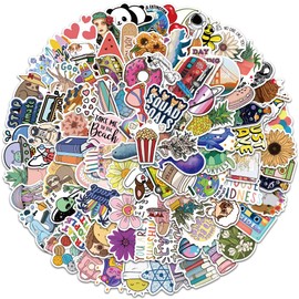 100 Pieces Cute Stickers for Water Bottles, Laptop, Luggage, Bicycle, Vinyl Waterproof Aesthetic Kawaii Sticker Packs, Vsco Funny Stickers for Children, Teenagers, Girls