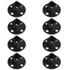 OTTFF 8 Pack Black Square Post Flange Base Anchor Fits