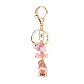 Semneroy Love Heart Gnome Keychain for Women Gift
