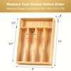 Umilife Bamboo Kitchen Drawer Organizer, 9 Inch Silverware Utensils Tray