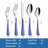 Moxinox 20-Piece Blue Silverware Set, 18/0 Stainless Steel Blue Handle