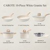 CAROTE Pots and Pans Set Nonstick, White Granite Induction Kitchen