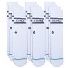 Stance Crew Sock - Basics - 6 Pack (White, Medium)