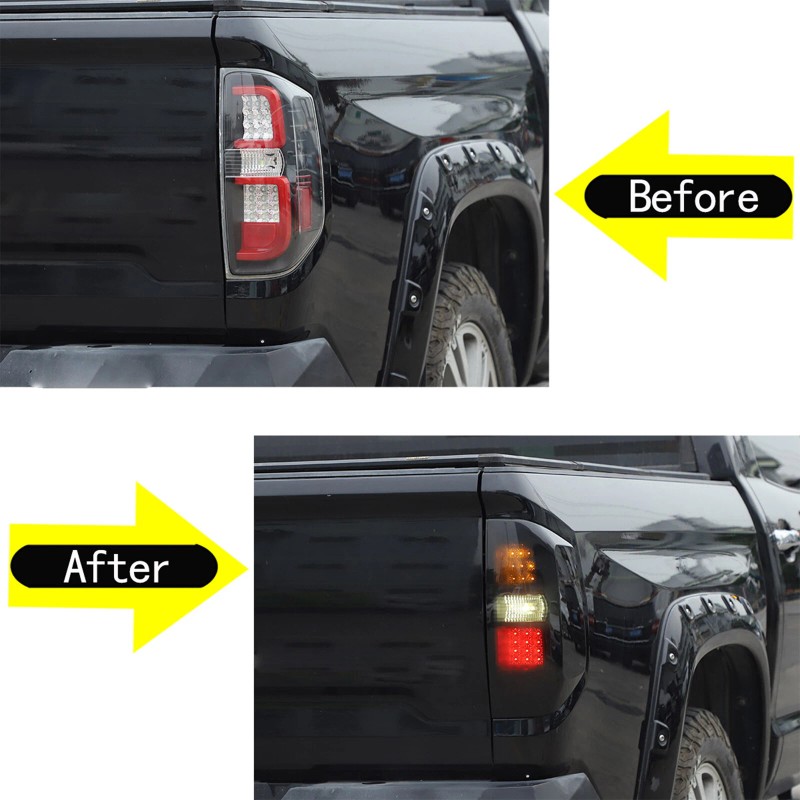 car-attention 2X For Toyota Tundra Smoked Tail Light Lamp Cover