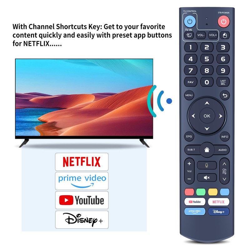 ZWP V3 Pro Replacement Voice Remote Control Compatible for vSeeBox