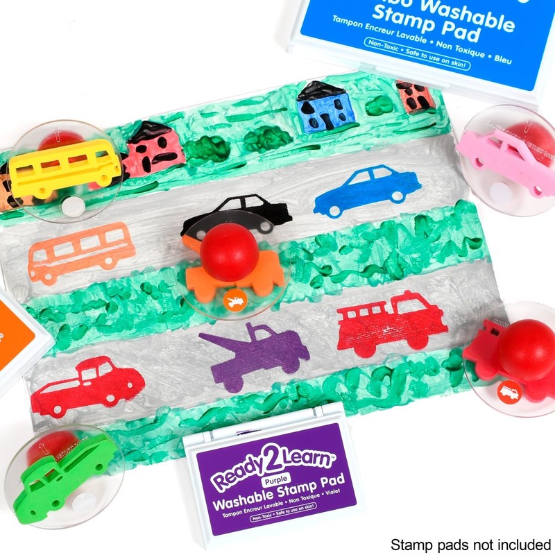 READY 2 LEARN Giant Stampers - Transportation Vehicles - Set