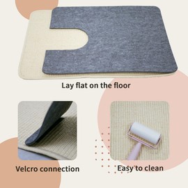 MEOWSAN Felt Cat Scratching Pad & Tunnel Sisal Mat Combo - 2-in-1 Interactive Play Tunnel Enrichment Toy for Indoor Cats & Kittens