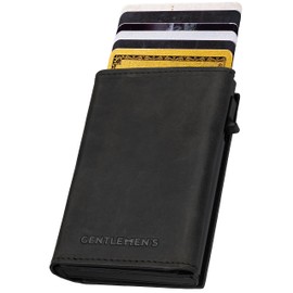 Gentlemen's® Cardholder - Credit Card Holder with Coin Compartment & RFID Protection - Wallet for Men Small - Small Wallet for Men - Wallet with Coin Compartment - Smart Wallet for Cards & Coins,