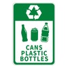 10 Pack Waterproof Recycle Sign for Trash Can(Large),Cans and Bottles