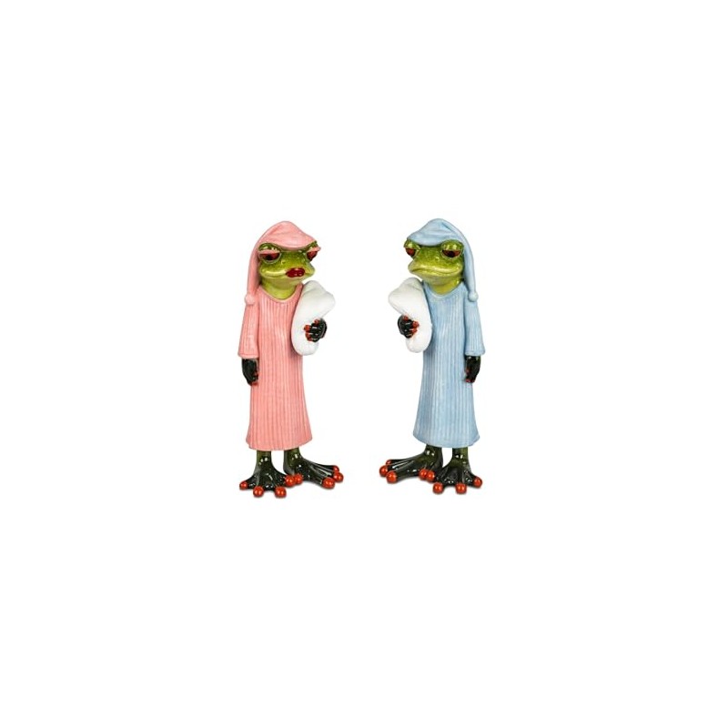 formano Set of 2 Frog Figures Funny Sleeping Cap -