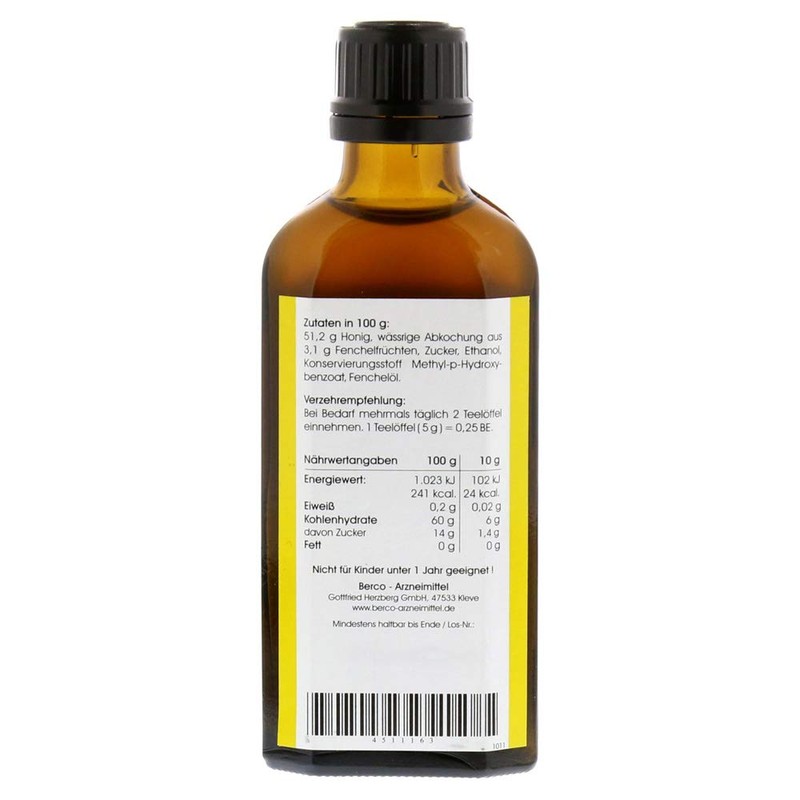 FENCHELSIRUP Berco 100 ml