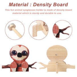 Creative Animal Shape Glasses Stand Wooden Corgi Eyeglass Spectacle Holder Stand Sunglasses Display Rack Cute Pet Eyeglass Display Ornaments Home Office Desk Decor Corgi Glasses Stand(#1)