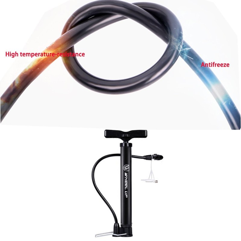 Portable Bike Floor Pump Automatically Reversible Presta & Schrader Valves