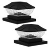 Outdoor Waterproof Solar Pillar Light Patio Garden Fence Gate Post