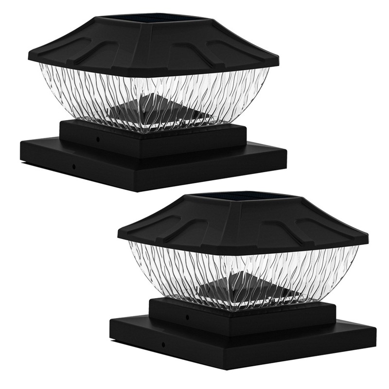 Outdoor Waterproof Solar Pillar Light Patio Garden Fence Gate Post