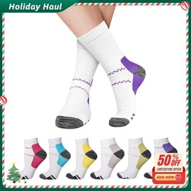 ISUNIE Winter Basic Low Cut Running Socks,Soft Breathable Simple Plain Stretch Socks,Socks for Christmas gift Men & Women's Fuzzy - Color: Blue-Yellow-Rose Red, Size: S/M