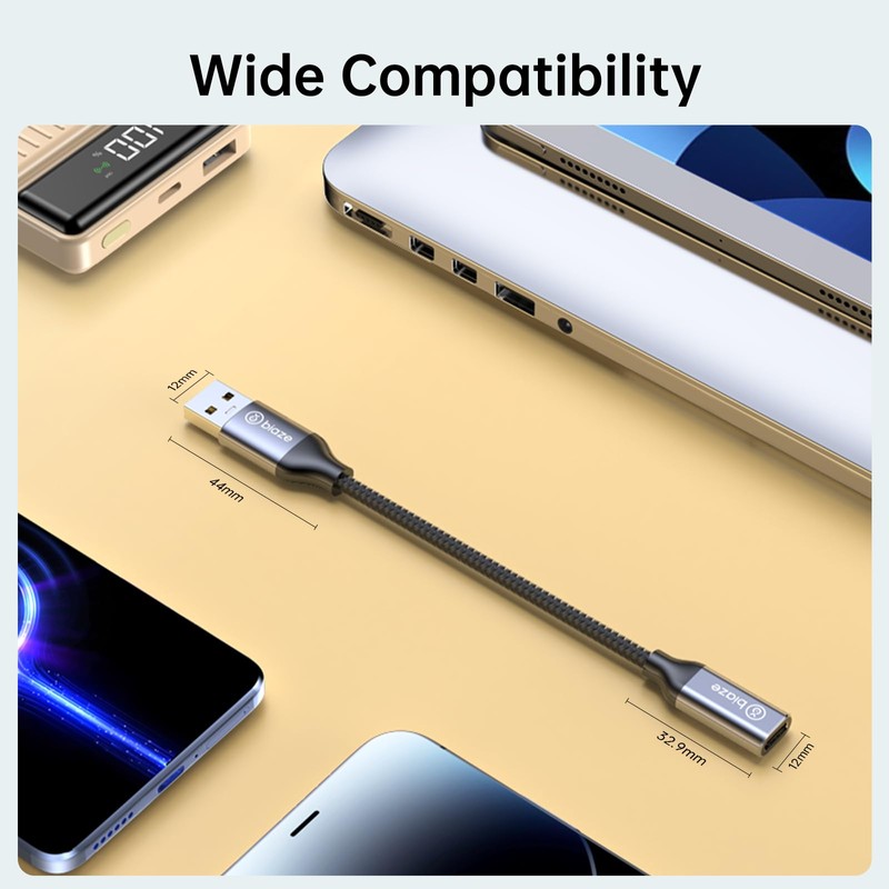 biaze USB C Female to USB Male Adapter, USB A