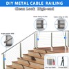 50 Pack Invisible Cable Railing Kit for 1/8" Wire, Marine