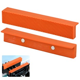 Tibapla 2 Pcs Vise Jaw Pads, 6 Inch Magnetic Vise Jaws, Soft TPU Rubber Vise Jaw Protective Covers Fit Wide Array of Vises/Vices and Blocks