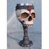Ebros Gift Macabre Medieval Skull With King Crown Red Diadem