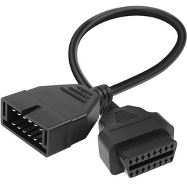 TIMEJONS OBD1 12 Pins to OBD2 16 Pins Scanner Diagnostic Tool Adapter, OBD II Car Diagnostic Extension Tool Adapter Cable Connector for GM Popular Vehicles
