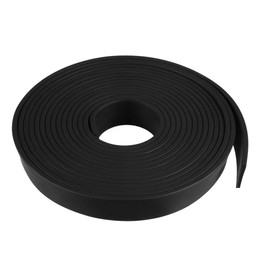 sourcing map Rubber Seal Rubber Strip Solid Rectangle 15mm Wide 2mm Thick 3 Metres Long Black
