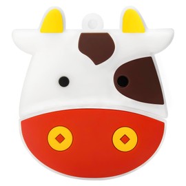 USB Flash Drive 32GB Cute Cow Pattern USB Drive Thumb Drives USB 2.0 Memory Stick for External Data Storage, White Red