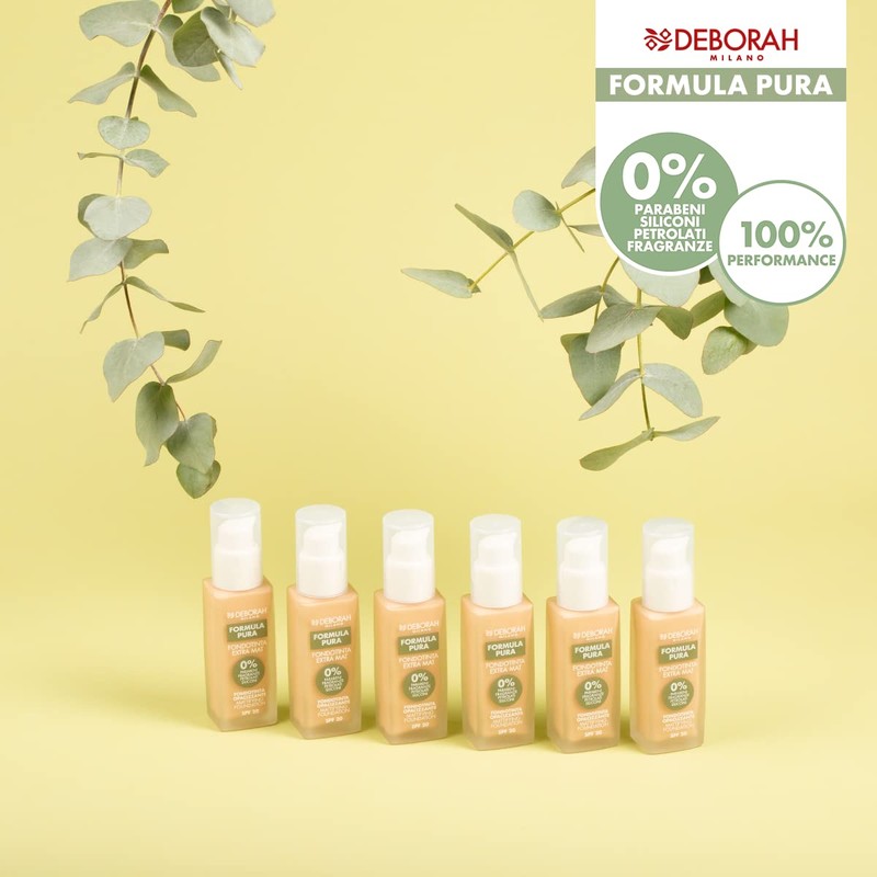 Deborah Extra Mat Formula Pura No. 02 Beige SPF20, Paraben-Free,