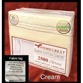 Egyptian Comfort Homecrest Egyptian Comfort 2500 Series 6pc Sheet Set,KING,100% Bamboo Viscose